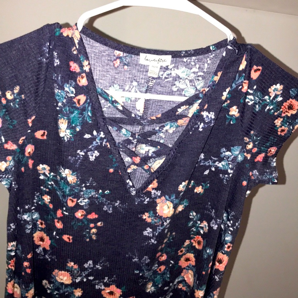 this navy blue floral dress